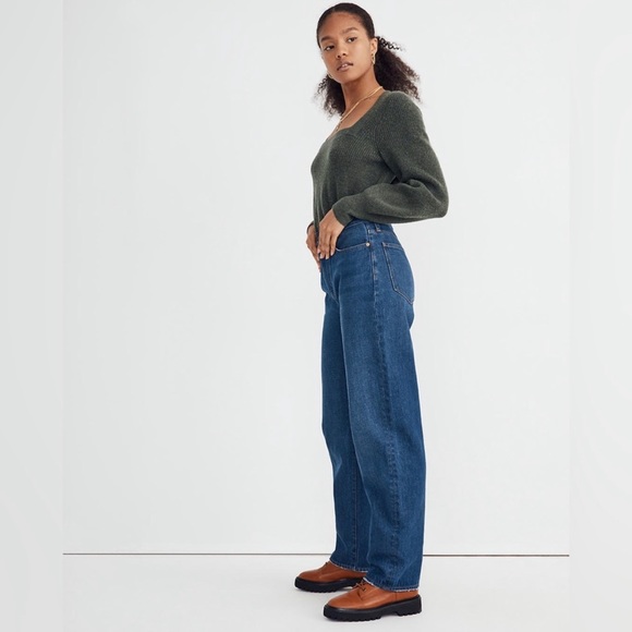 Madewell Denim - NWT Madewell Baggy Straight Jeans in Dark Worn Indigo Wash